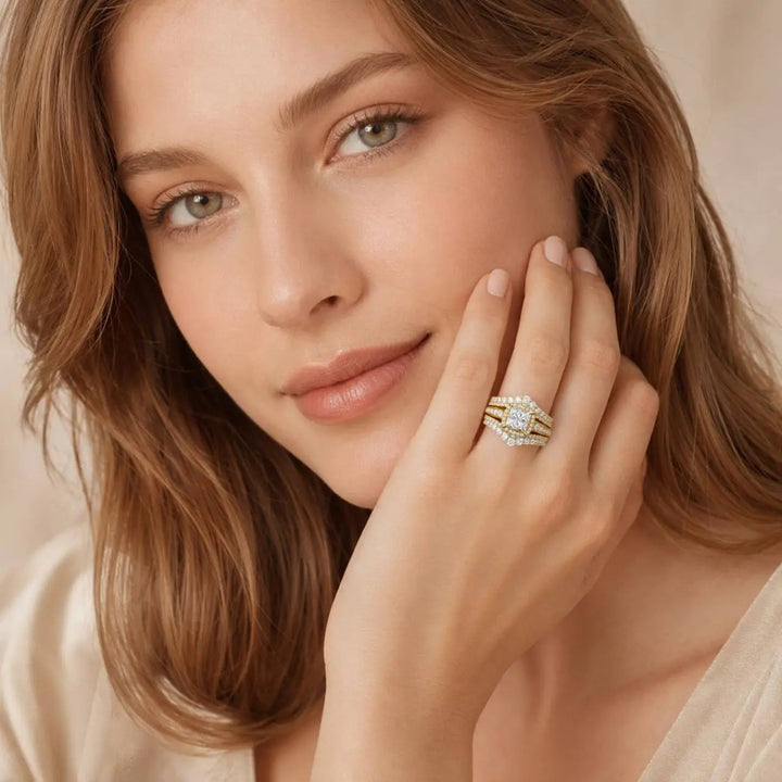 Princess-Cut Ring Set