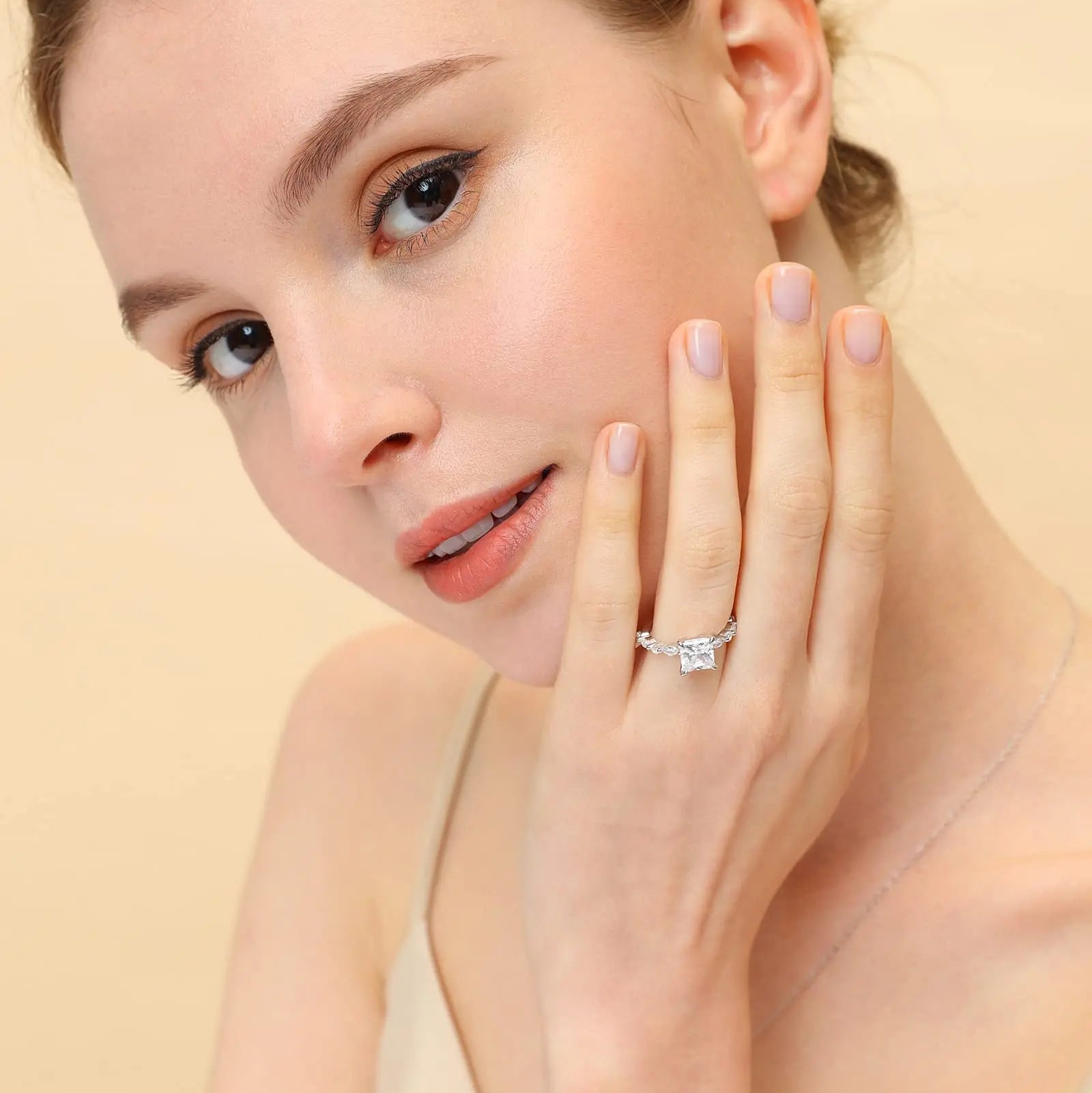 Princess Cut Moissanite Ring