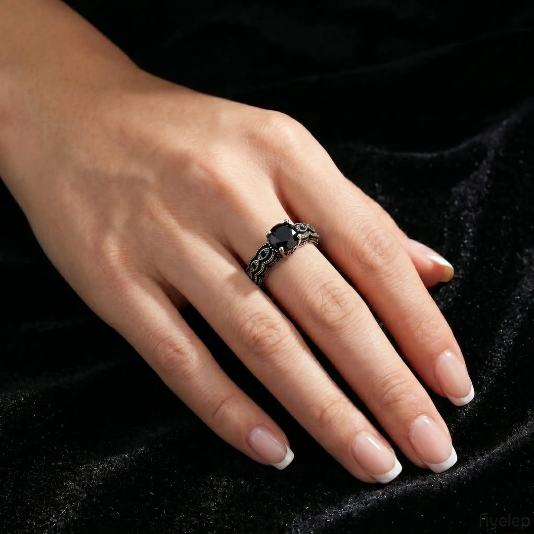 Obsidian Protection Ring