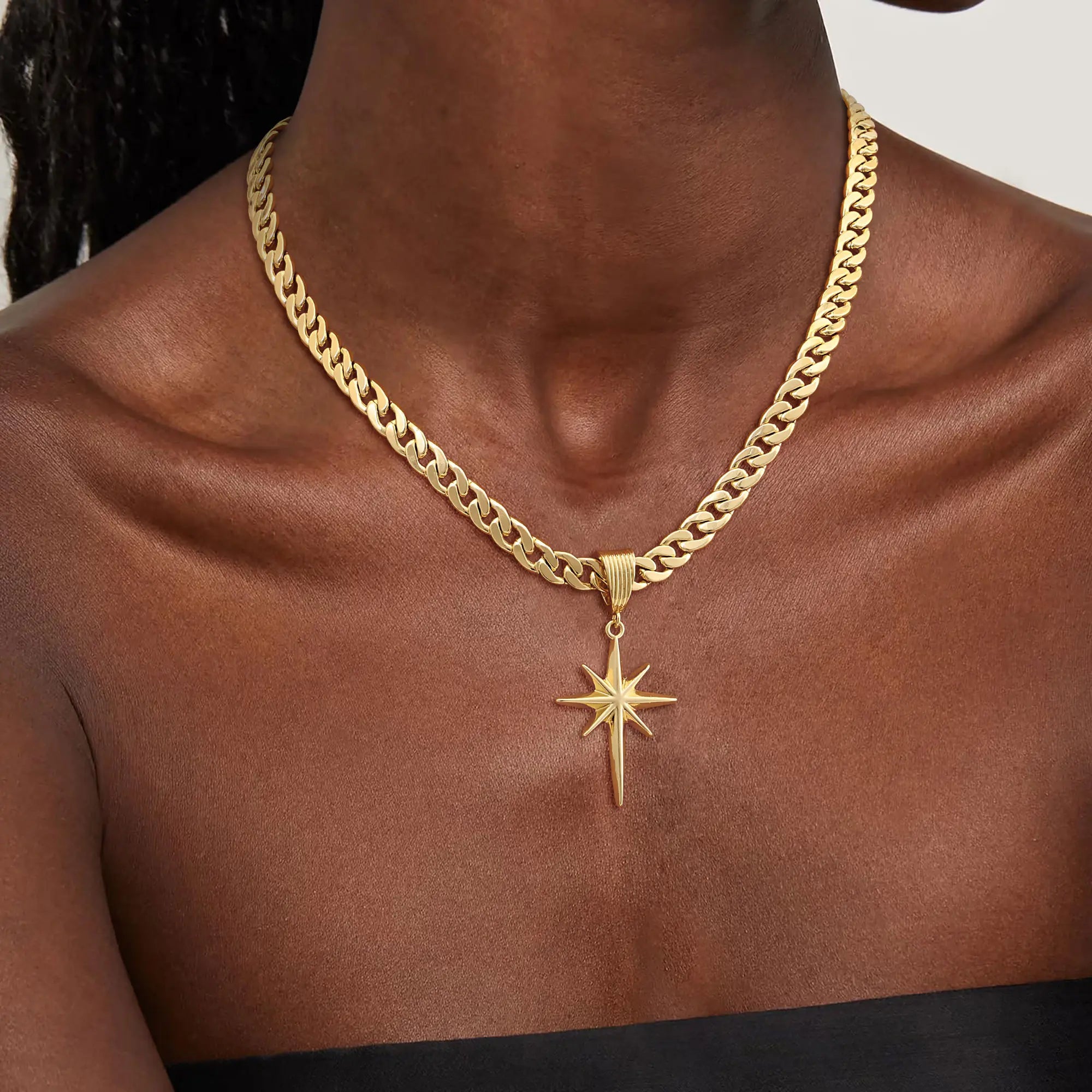 Star Pendant Cuban Necklace