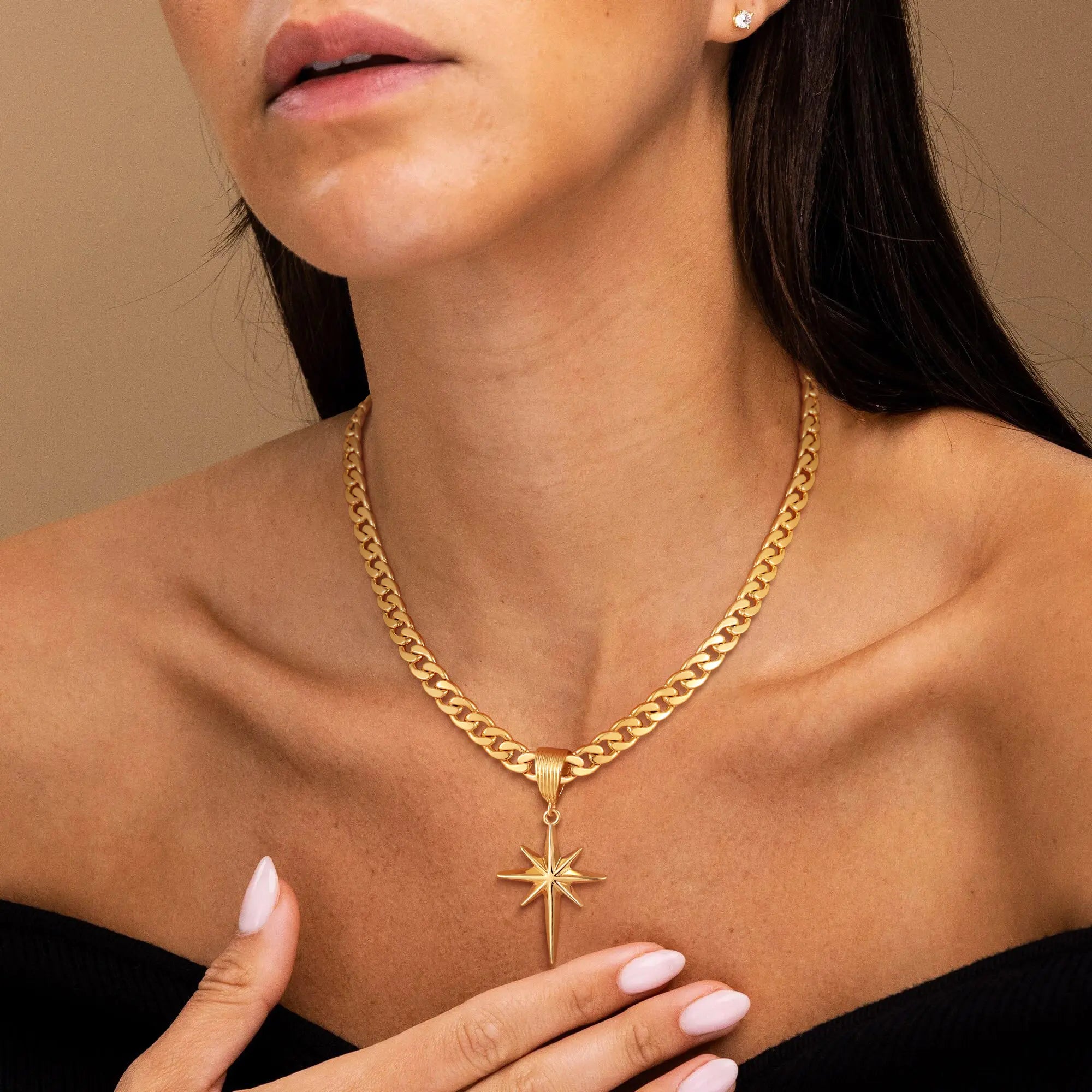 Star Pendant Cuban Necklace