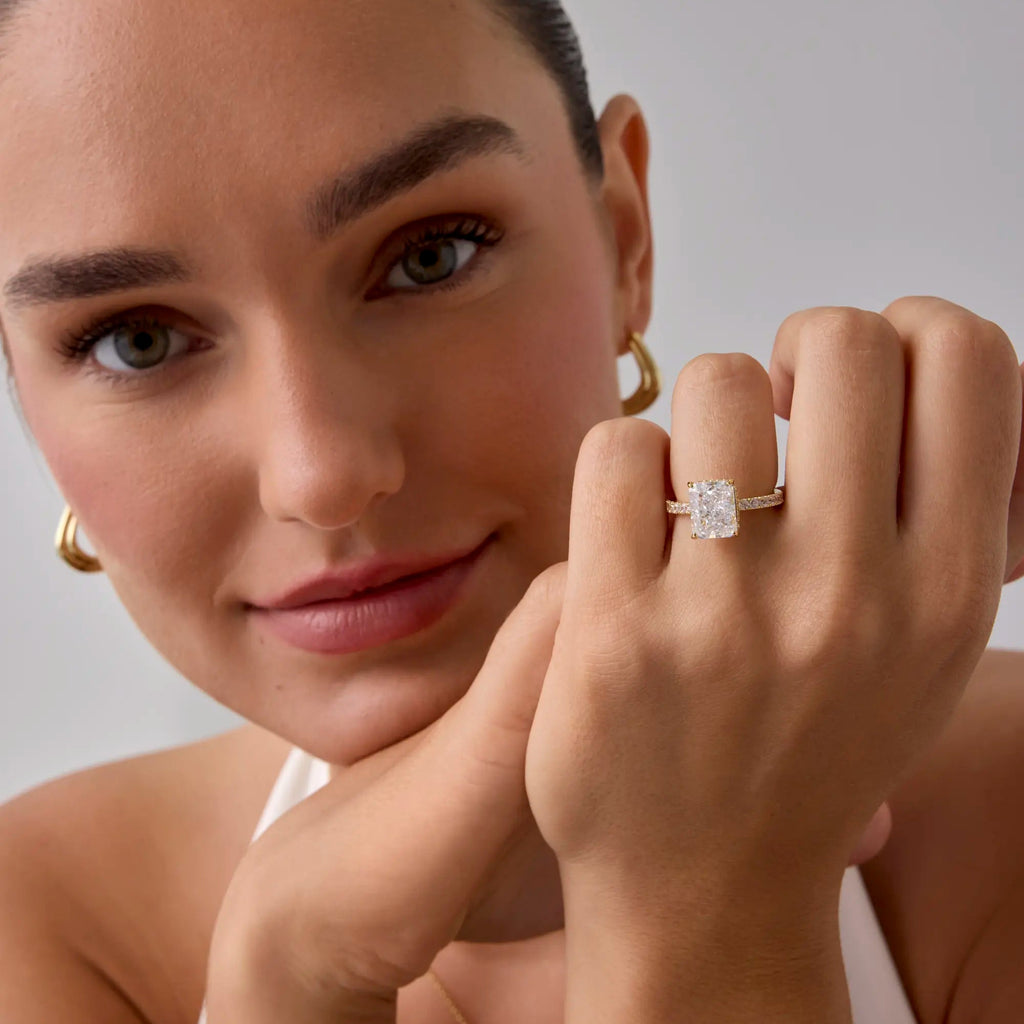 Radiant Cut Moissanite Ring