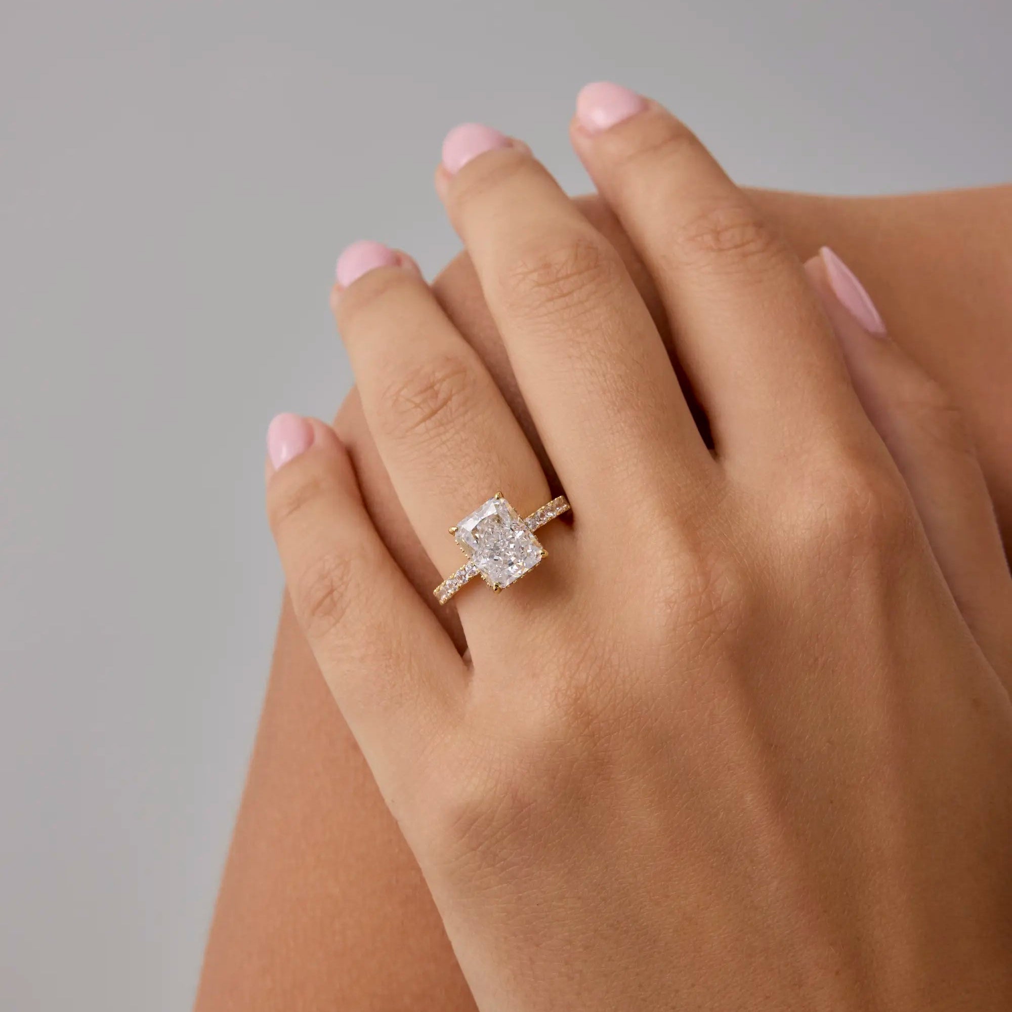 Radiant Cut Moissanite Ring