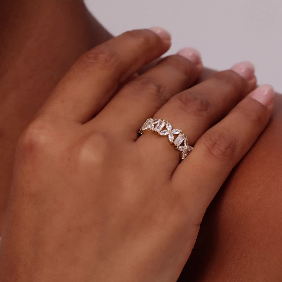 Openwork Marquise Eternity Ring