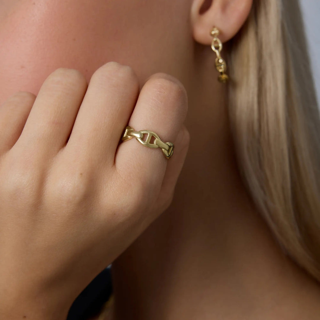 Chain Link Band Ring