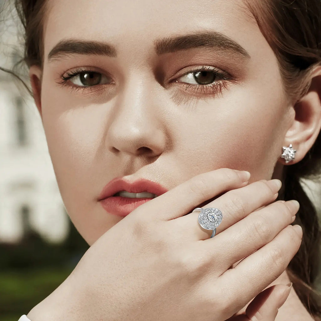 Oval Moissanite Solitaire Ring