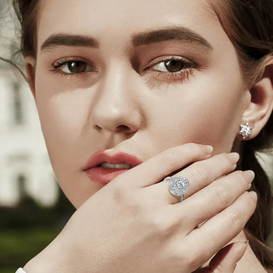 Oval Moissanite Solitaire Ring