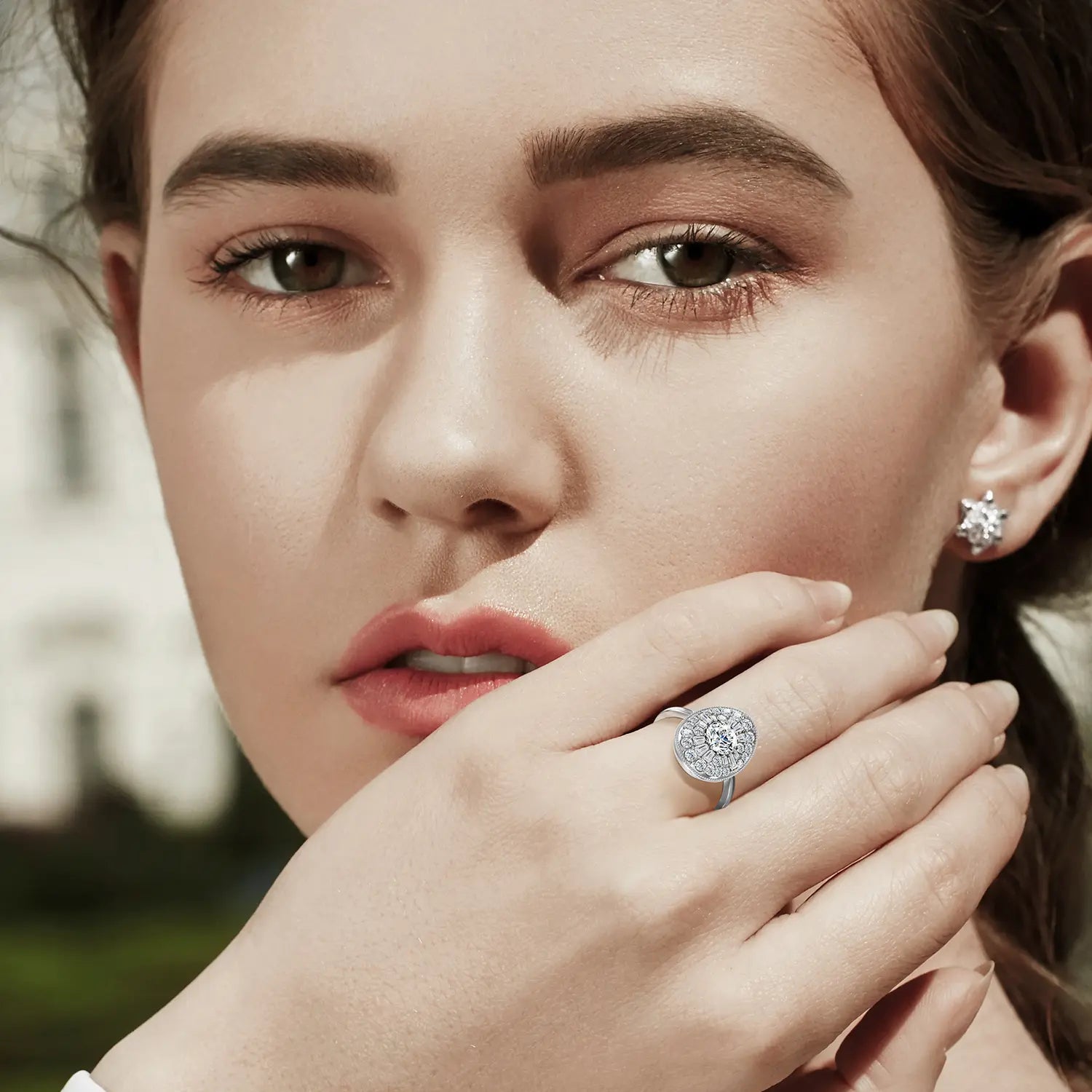 Oval Moissanite Solitaire Ring