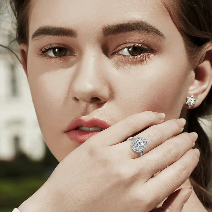 Oval Moissanite Solitaire Ring