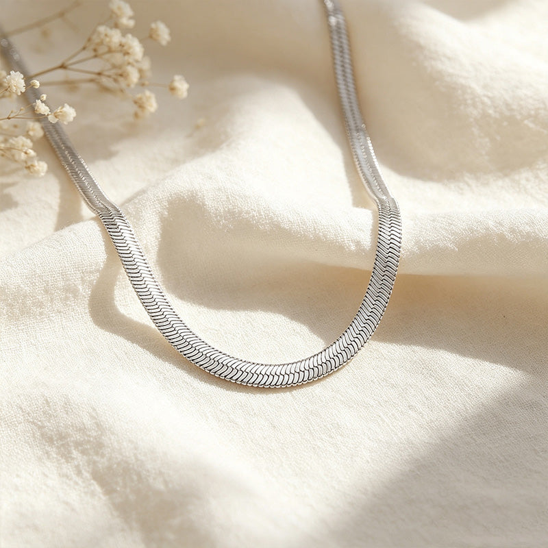 Layered snake chain necklace