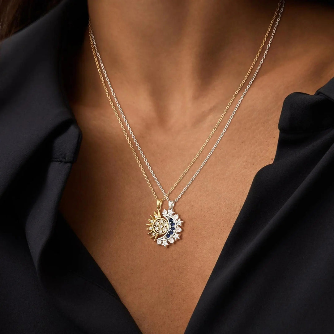 Sun and Moon Magnetic Necklace