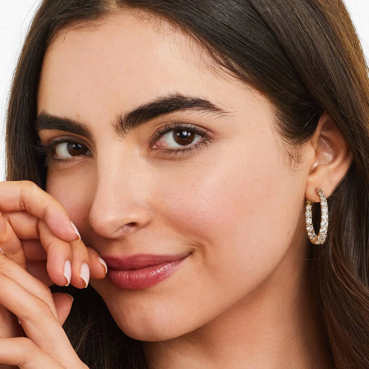 CZ Pavé Huggie Hoops