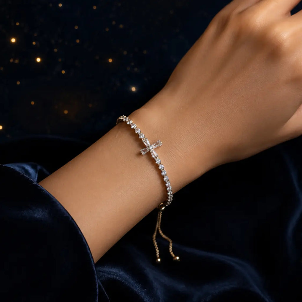 CZ Cross Bracelet
