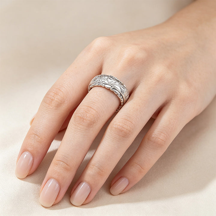 Bas-Relief Flower Ring