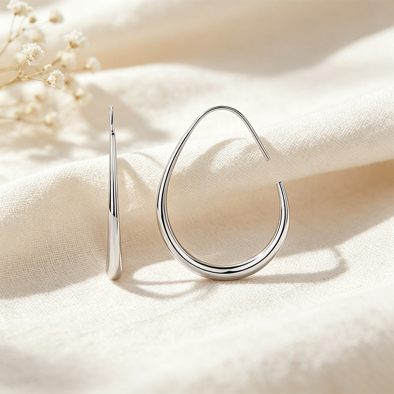 Teardrop Hoop Earrings