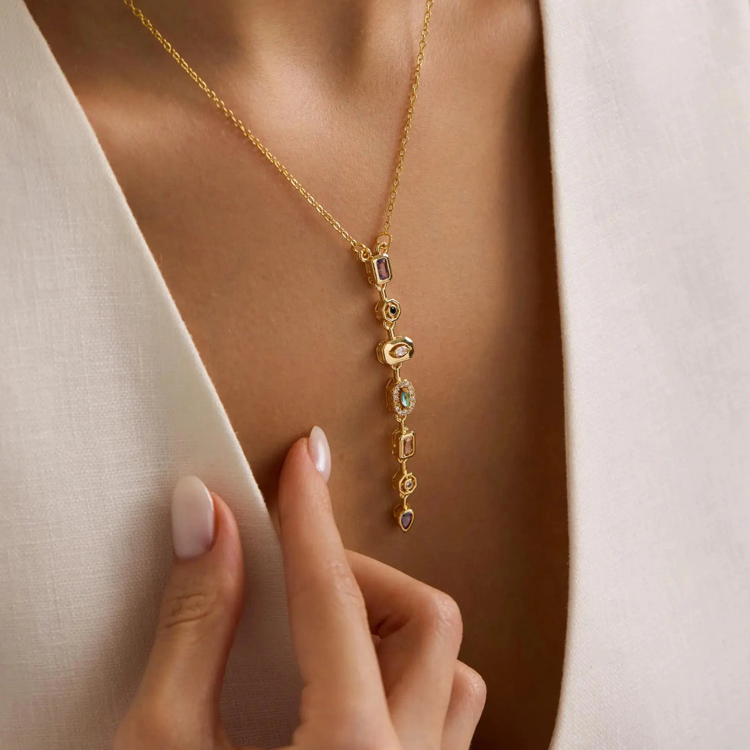 Color Gemstone Pendant Necklace